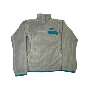 Patagonia Re-Tool Snap-T Pullover Pockets Nickel X-Dye Elwha Blue Women's Size M